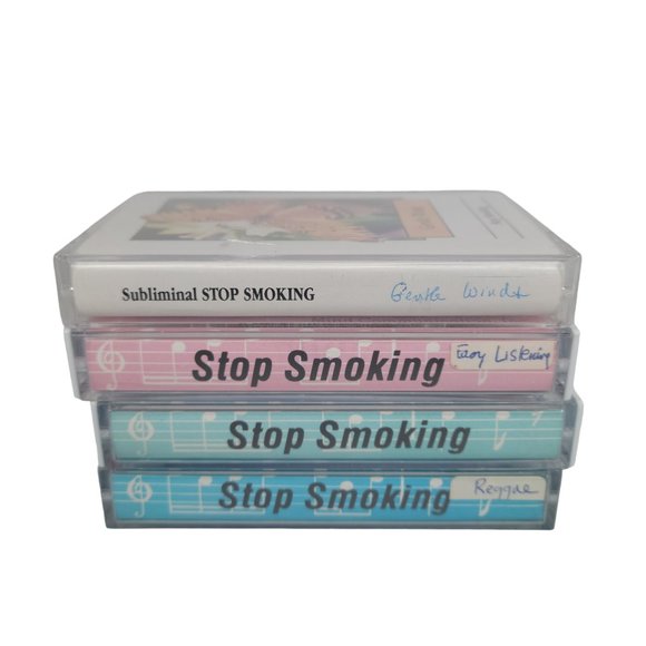 Lot of 4 Subliminal Stop Smoking Cessation Cassette Tapes Mind Communication Inc - Picture 2 of 2